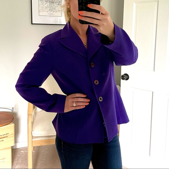 Le Suit Jackets & Blazers - Le Suit Essentials Royal Purple Blazer Size 4P House of Colour (HOC) Winter